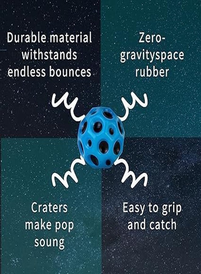 LANLOY Space Ball,Moon Ball High Bouncing Ball,Pop Bouncing Space Ball Sports Training Ball Children's Sensory Ball Multicolor pack of -1 (All- Season, 3) - Image 3